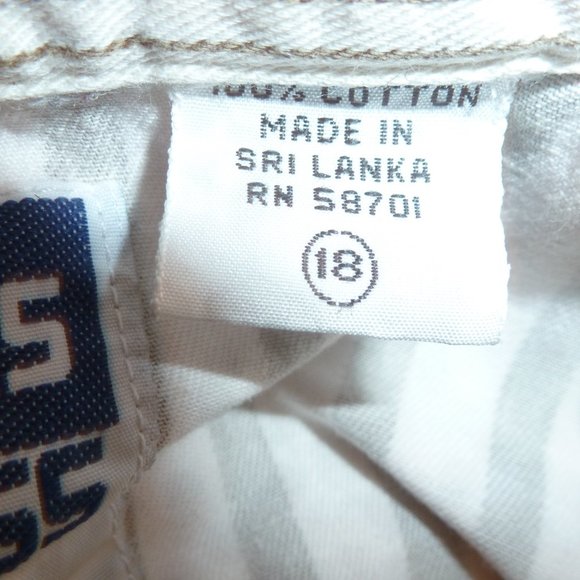 Details Express Button Up Vest w/ Pockets Multi-Striped  Sleeveless Cotton Sz18 - Picture 6 of 7